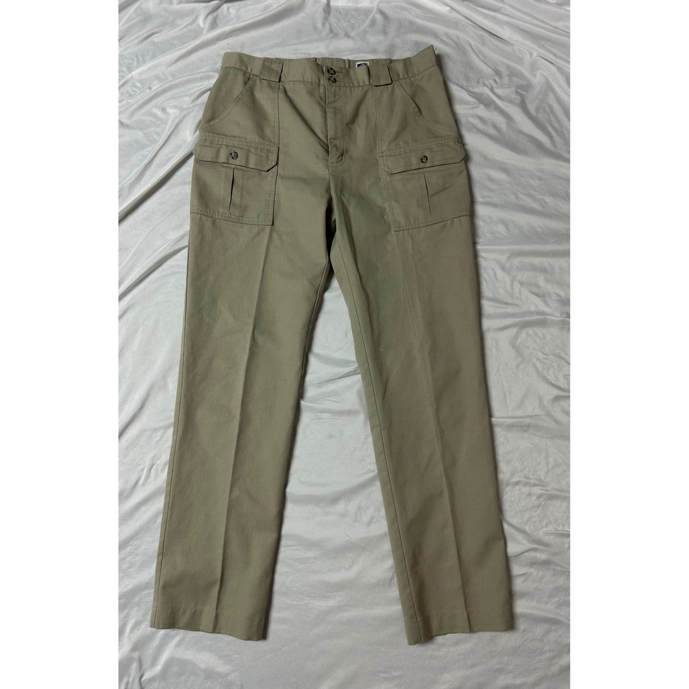 Tilley Endurables Mens Khaki Adventure Cargo Pants Size 37 Made in Canada Travel